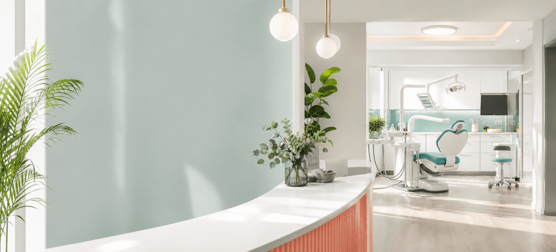 Bright modern dental clinic interior